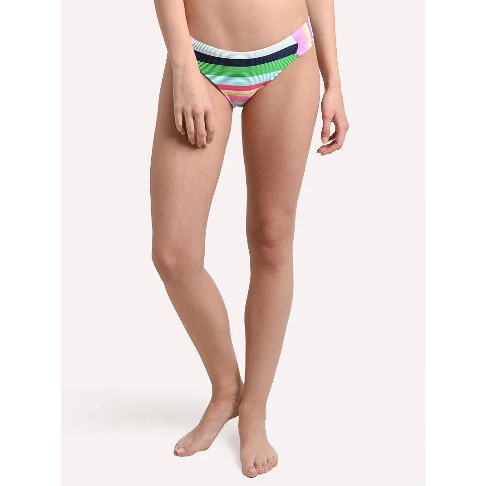 TRINA TURK  Deco Stripe Shirred Side Hipster Bikini Bottom sz 2 NWOT